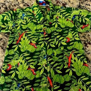 12 Month Rain Forest Print Button Down